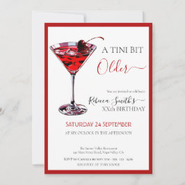Invitación Cherry cocktail A tini bit Older, any age birthday