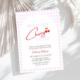 Invitación Cherry en Baby Shower, Chica de control rosado sup