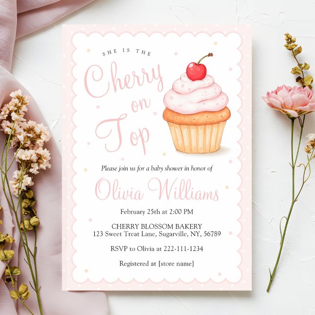 Invitación Cherry en Baby Shower superior (Subido por el creador)