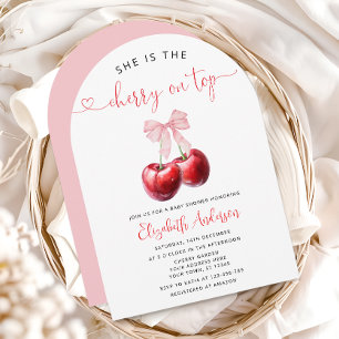 Invitación Cherry en Baby Shower superior