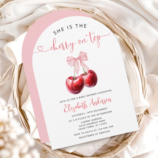 Invitación Cherry en Baby Shower superior (Subido por el creador)