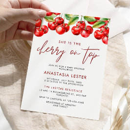 Invitación Cherry en el Baby Shower más Chica
