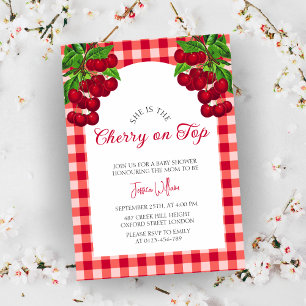 Invitación Cherry en el top Fall Baby Shower