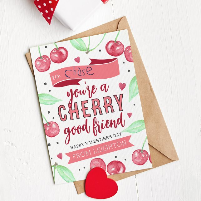 Invitación Cherry Good Friend Classroom El día de San Valentí (Subido por el creador)