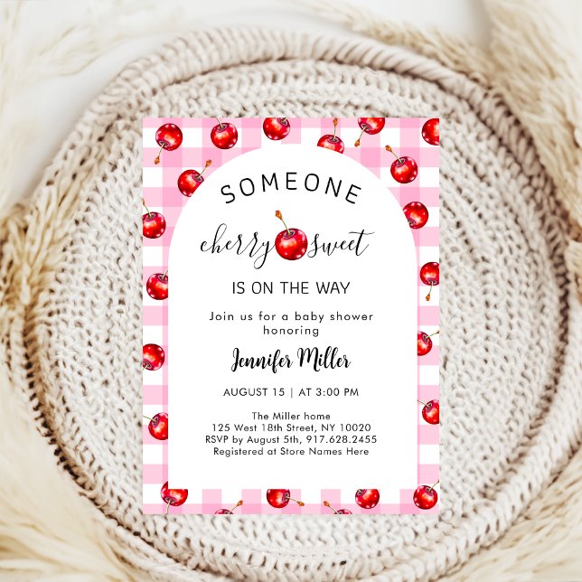 Invitación Cherry Heart Baby Shower (Subido por el creador)