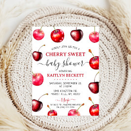 Invitación Cherry Heart Baby Shower