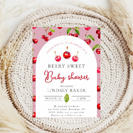 Invitación Cherry Heart Baby Shower