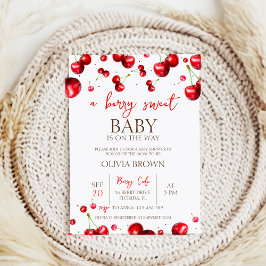Invitación Cherry Heart Baby Shower