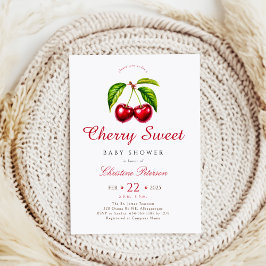 Invitación Cherry Heart Baby Shower