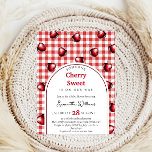 Invitación Cherry Heart Baby Shower