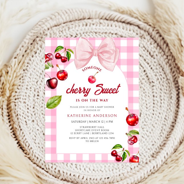 Invitación Cherry Heart Baby Shower (Subido por el creador)