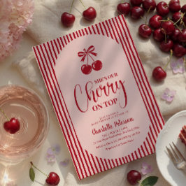 Invitación Cherry on Top Baby Shower