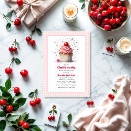 Invitación Cherry On Top Baby Shower