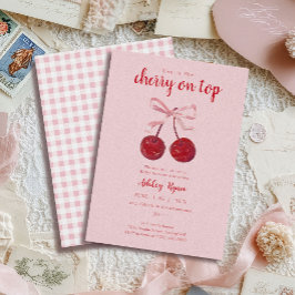 Invitación Cherry on Top Baby Shower Invitation