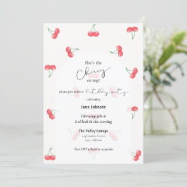 Invitación Cherry On Top Birthday Invitation