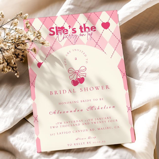Invitación Cherry On Top Bridal Shower (Subido por el creador)