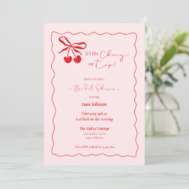 Invitación Cherry On Top Bridal Shower Invitation