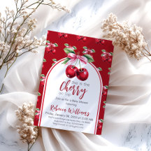 Cherry Red Coquette Bow Chica Baby Shower