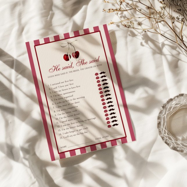 Invitación Cherry Stridal Bridal Shower Dijo Que Dijo Que Tar (Subido por el creador)