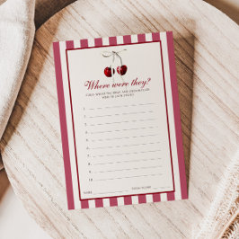 Invitación Cherry Strin Bridal Shower Donde Estaban