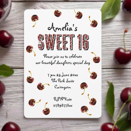 Invitación Cherry Sweet 16 Fiesta personalizado