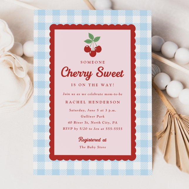 Invitación Cherry Sweet Baby Shower  (Subido por el creador)