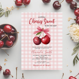Invitación Cherry Sweet Está En Camino De Baby Shower