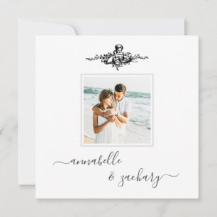 Invitación *~* Cherub Rings QR FOTO AR6 Boda RSVP