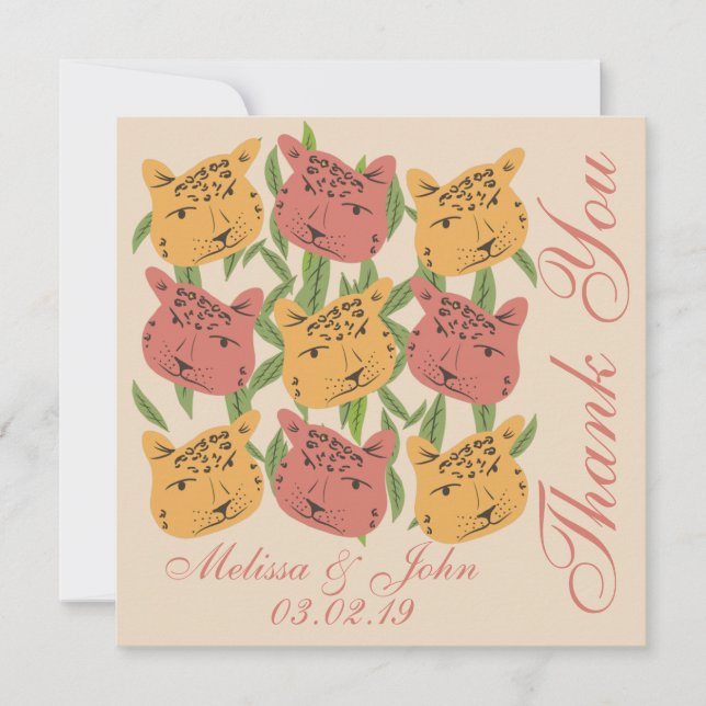 Invitación Chetah Bridal Shower Jungle Planchas (Anverso)