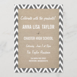 Invitación Chevron Class of 2015 Graduation 2015 Invite