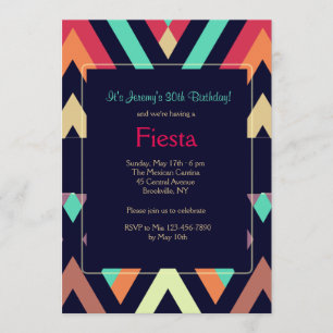 Invitación Chevron Fiesta