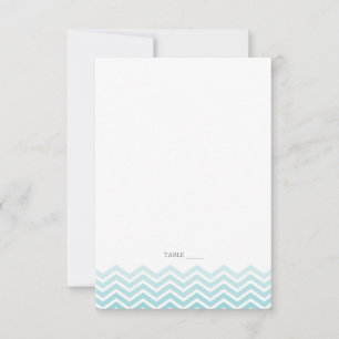 Invitación Chevron FOLDABLE Place Cards - Aqua