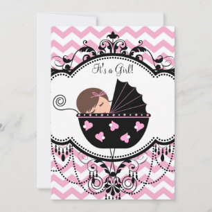 Invitación Chevron Pink