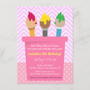 Invitación Chevron Polka concuerda con la fiesta de cumpleaño