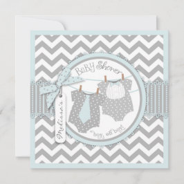 Invitación Chevron Tie Bow Tie Chevron para dos niños