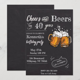 Invitación Chheers y Cervezas 60 40 50 30 21