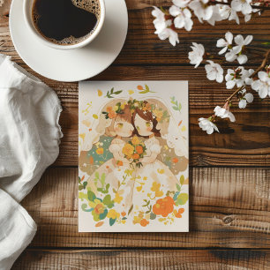 Invitación Chibi Anime Chica Lesbiana Boda