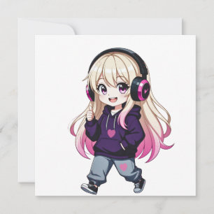 Invitación Chibi Divertido