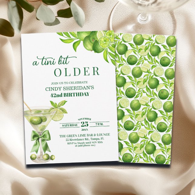 Invitación Chic A Tini Un Poco Más Viejo Martini de Lima 42 C (Subido por el creador)