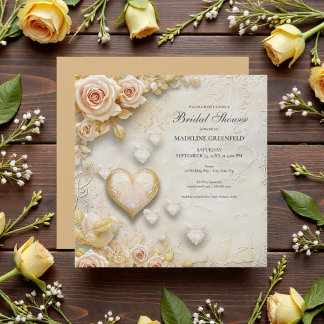 Invitación Chic Amarillo Floral Desgastado para Despedida de