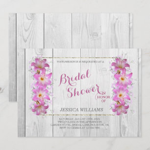 Invitación Chic Belladonna Floral Baby Shower Nupcial