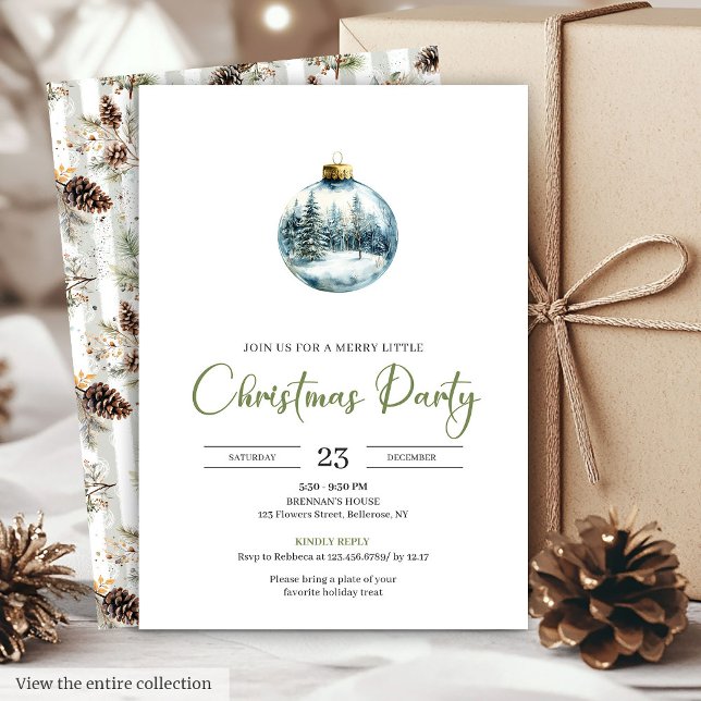 Invitación Chic Bohemian Cozy Winter Scene Holiday Invitation (Chic Bohemian Cozy Winter Scene Holiday Invitation)