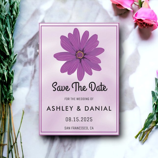 Invitación Chic boho rosa polvorienta floral Boda Guardar la  (Subido por el creador)