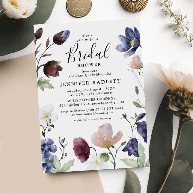 Invitación Chic Boho Wildflowers Boda Despedida de Soltera (Subido por el creador)