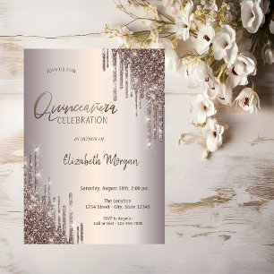 Invitación Chic Brillos Quinceañera