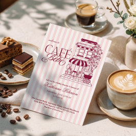 Invitación Chic Café Parisino Bébé Fiesta de Bebé Francés