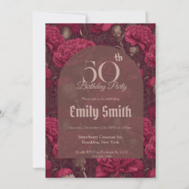 Invitación Chic Carnation Themed Girl’S Birthday