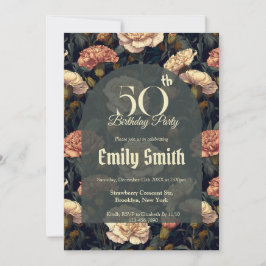Invitación Chic Carnation Themed Party