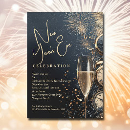 Invitación Chic Champagne Time New Year's Eve