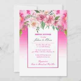 Invitación Chic de Rosa Rosa para Despedida de Sol